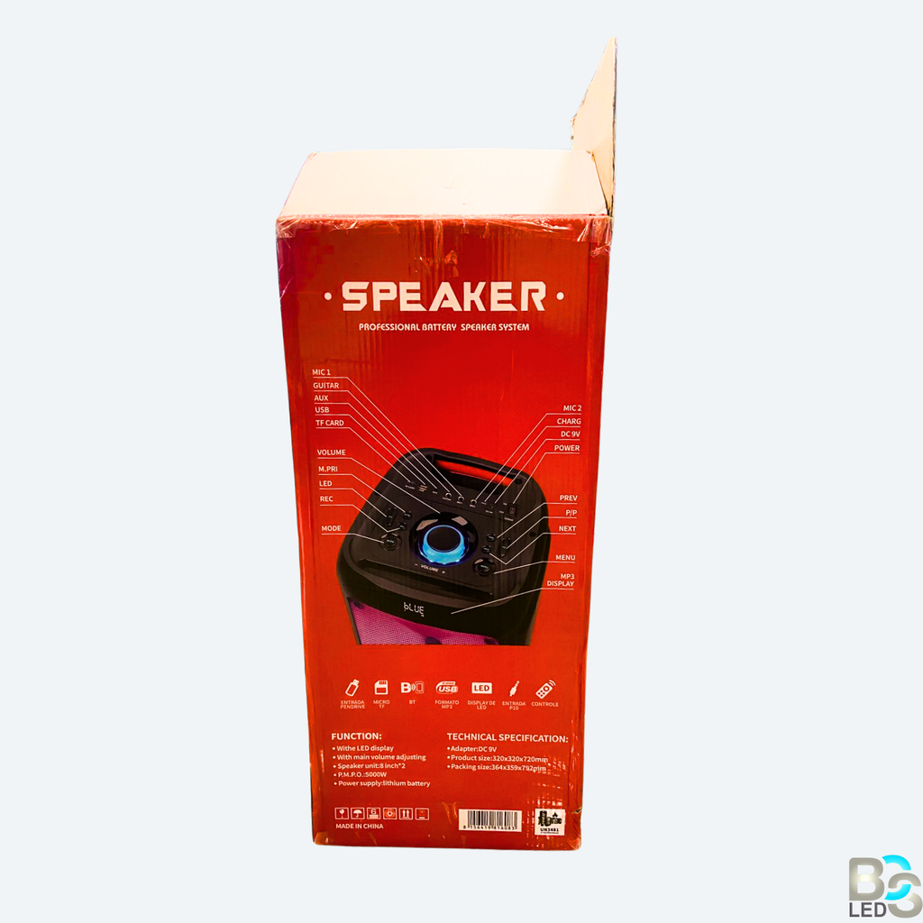 NDR - 1608 Portable Bluetooth Speaker with Wireless Microphone