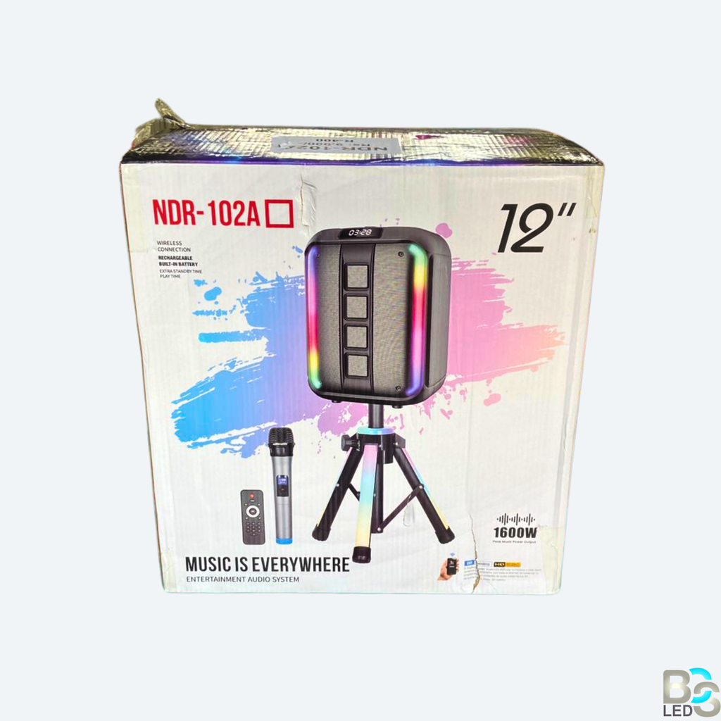NDR-102A 12 Inch 40W LED Lights Party Speaker