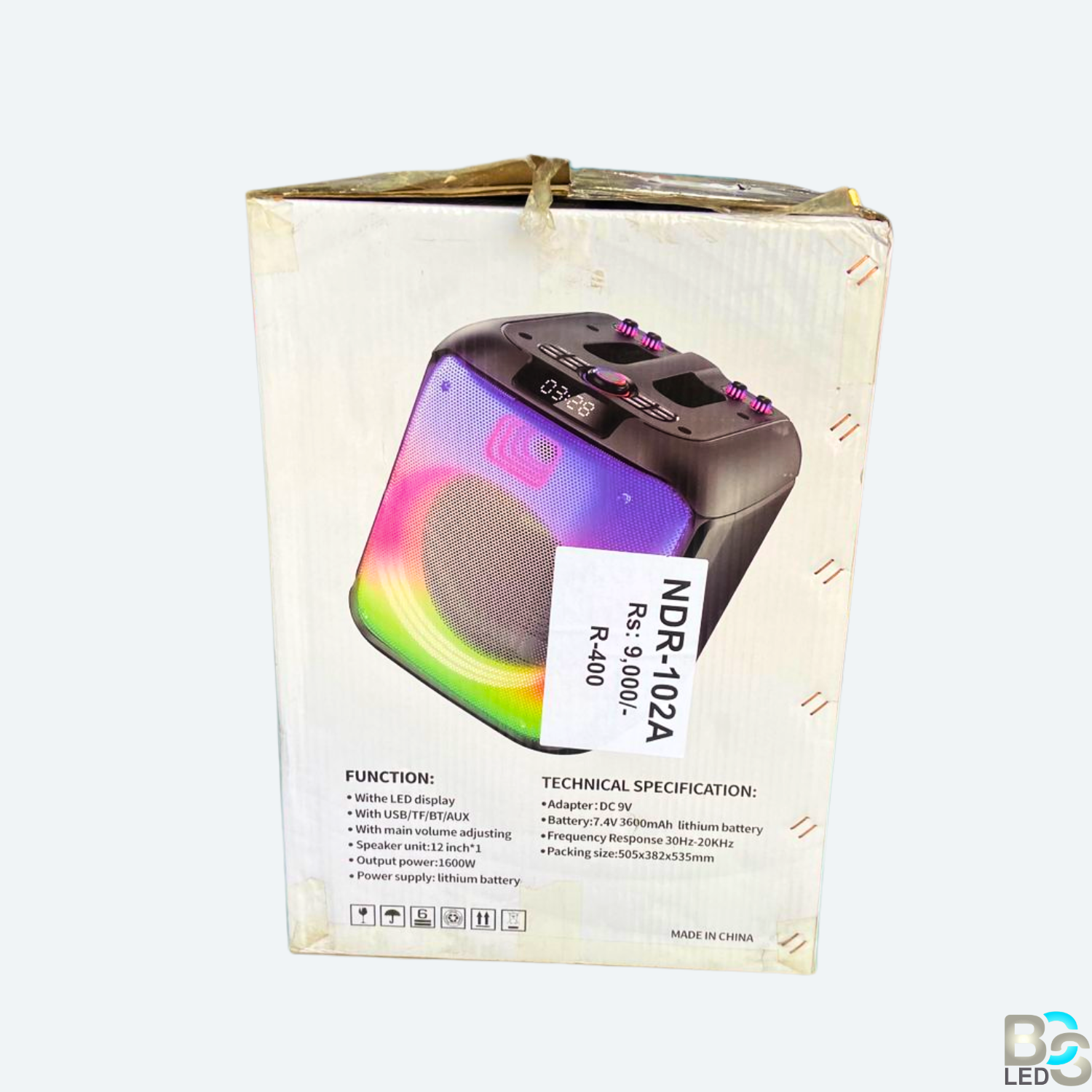 NDR-102A 12 Inch 40W LED Lights Party Speaker