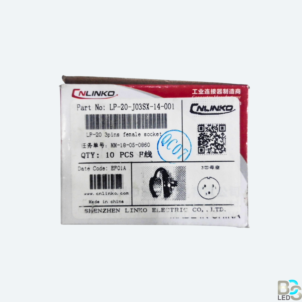CNLINKO LP-20 Series IP67 Waterproof Circular Connector — Industrial Panel Mount Plug & Socket
