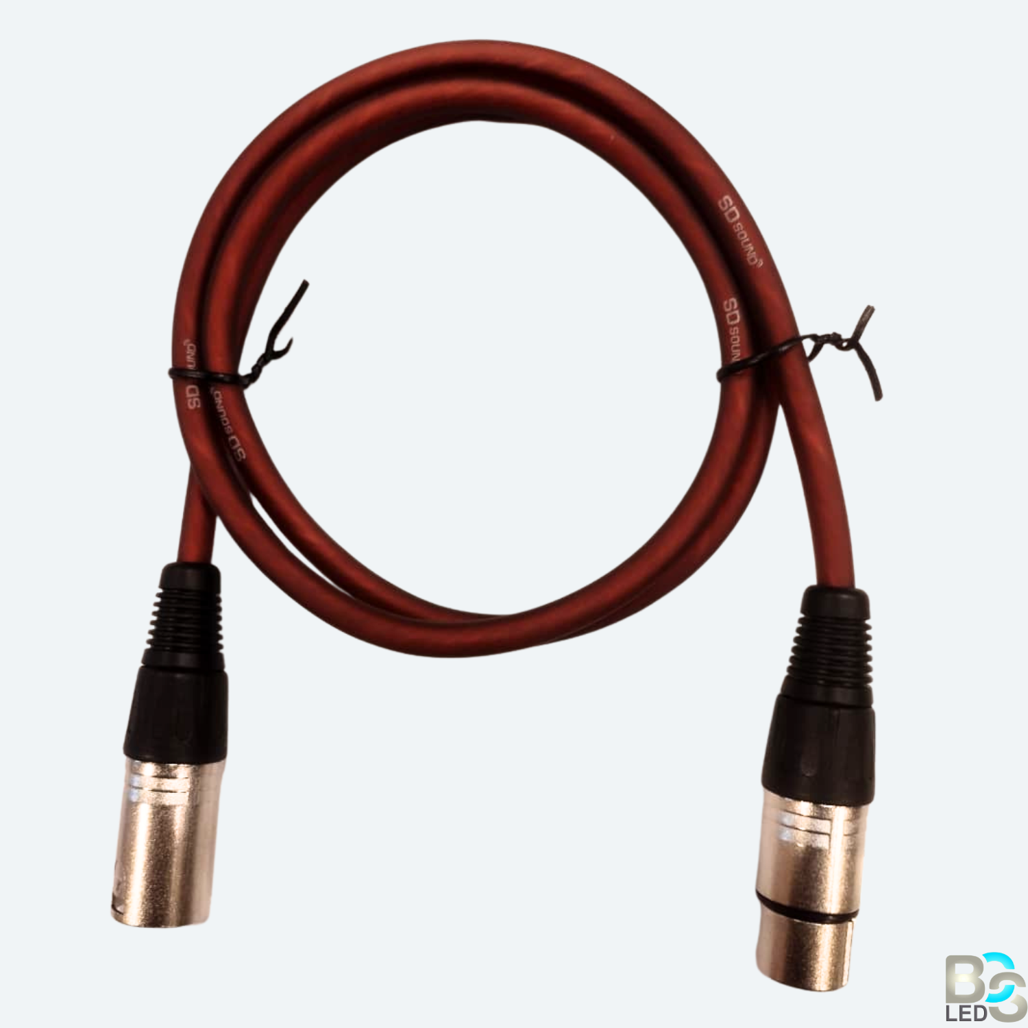 BCS LED Professional 1-Meter XLR Male to Female Balanced Audio Cable