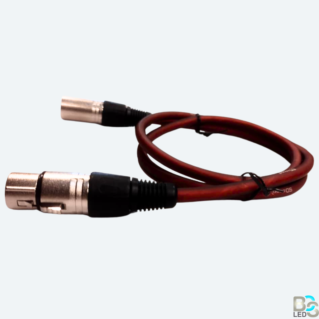 BCS LED Professional 1-Meter XLR Male to Female Balanced Audio Cable