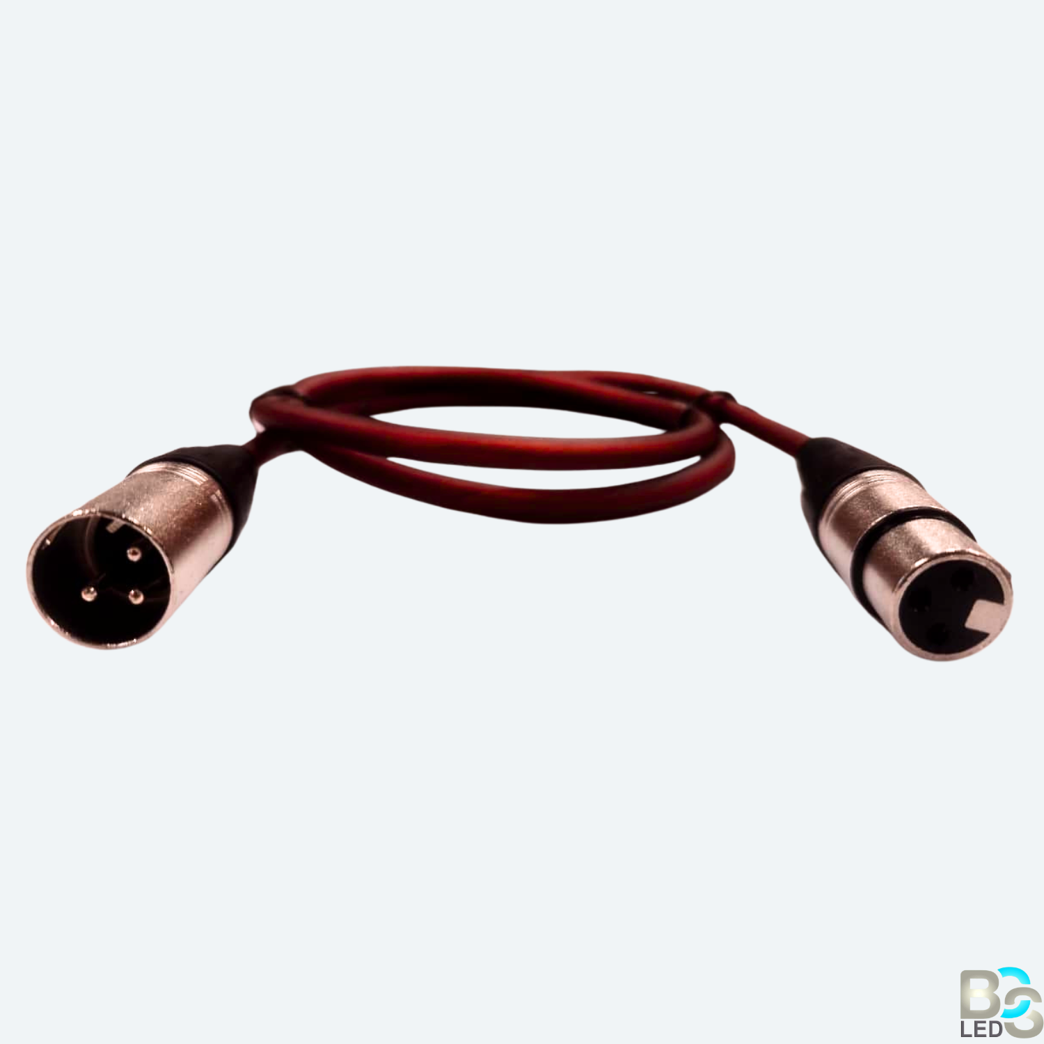BCS LED Professional 1-Meter XLR Male to Female Balanced Audio Cable