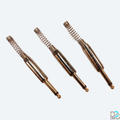 BCS LED Professional 6.35mm (1/4 Inch) Mono Straight Jack Connector - Heavy Duty TS Audio Plug with Spring Strain Relief (Pack of 5)