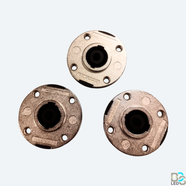 BCS LED Professional NL4MP Speakon Female Chassis Mount Connector - 4-Pole Panel Socket for Loudspeakers and Amplifiers (Pack of 5) 2