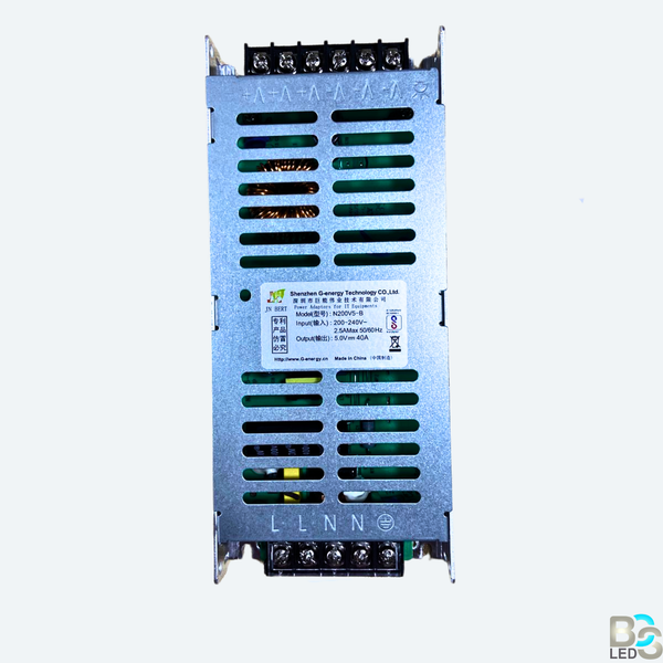 BCS LED Shield Series SMPS - G-Energy N200V5-A 5V 40A Ultra-Slim LED Power Supply