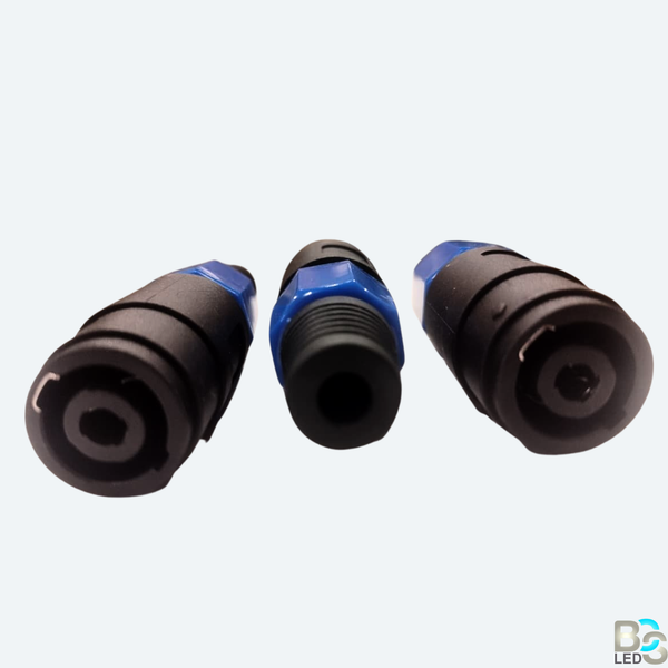 BCS LED Professional Speakon Female to Female Inline Adapter - 4-Pole Twist Lock Coupler for Extending Speaker Cables 2